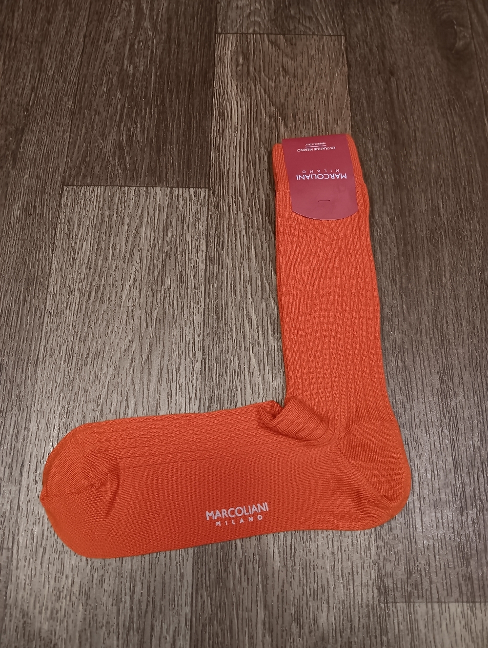 MarcoLiani Milano Merino Wool Ribbed Over-the-Calf Dress Socks